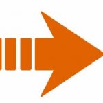Orange right arrow