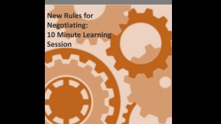 2018 New Rules for Negotiating 10 Minute Learning Lessons.