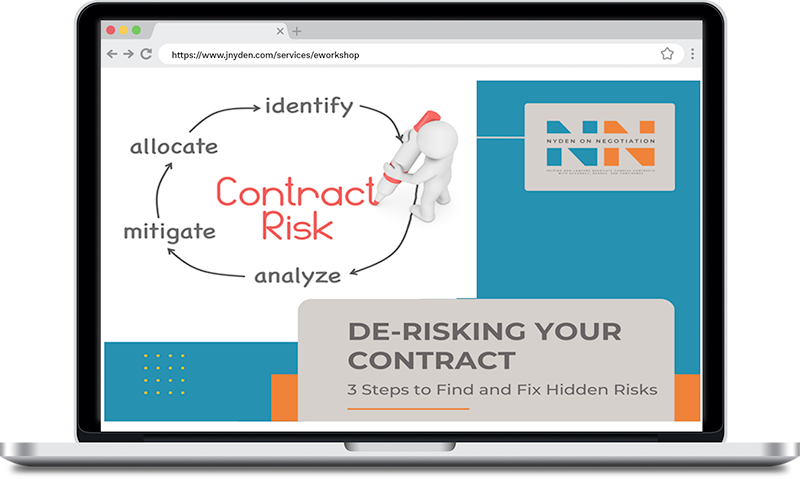 JeanetteNyden_eWorkshop01 De-Risking Your Contract: find and Fix Hidden Risk